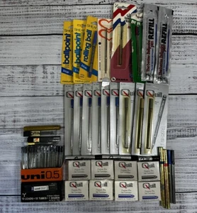 Vintage Quill Sheaffer Uni 0.5 Pen Pencil Lead Fountain Ink Felt Tip Refill Lot - Picture 1 of 12