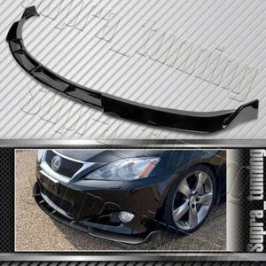 3PCS Front Bumper Spoiler Lip for 2009-2010 Lexus IS250 IS350 (Painted Black) - Picture 1 of 5