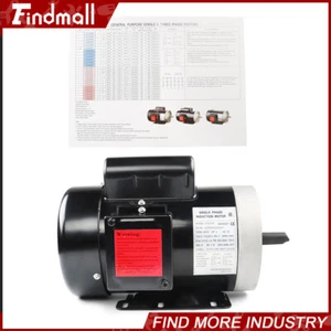 Findmall 2HP Single Phase Motor 115V/230V 3450 RPM 56C Frame 5/8" Shaft 60Hz - Picture 1 of 24