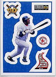 1997 Collector's Choice Stick'Ums Retail Red Sox Baseball Card #28 Mo Vaughn