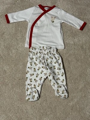 Магнолия детский размер новорожденный первое Рождество 2 штуки вышитый праздничный северный олень - Изображение 1 из 4