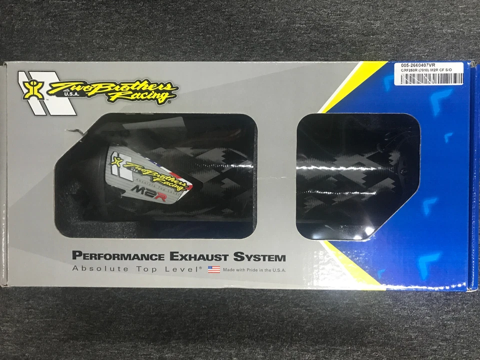 TWO BROTHERS CARBON FIBRE SLIP-ON Muffler Exhaust Fits HONDA CRF250R 2010 - Image 1 of 4