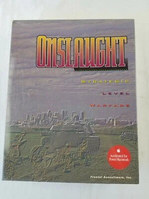 vintage 1994 ONSLAUGHT Apple mac big box PC game SEALED rare frontal assaultware - Image 1 of 4