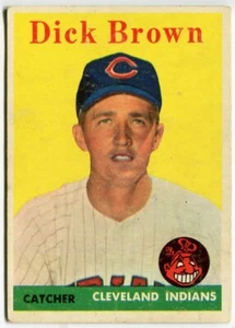 1958 Topps #456 Dick Brown Cleveland Indians - Rookie Card - Picture 1 of 2