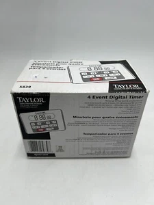 Taylor 5839 4 Event Loud Digital Timer - 4.5 X 6.25in 10 Hour Commercial Kitchen - Picture 1 of 7