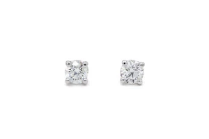14K Weißgold & Diamant Ohrstecker 0,90ctw Slide Back - Bild 1 von 8