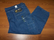 Size 58x30 Mens Loose Fit Straight Leg Lee Carpenter Jeans (Original Stone)