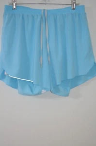 Lululemon Blue 86% Recycled Polyester/14% Elastane Drawstring Shorts Size XL - Picture 1 of 14