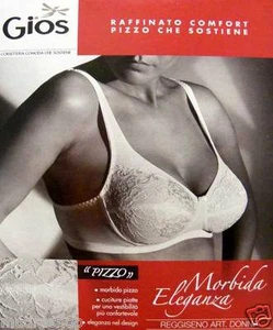 REGGISENO GIOS DONNA CON PIZZO COLORE BIANCO NERO TG DA 3 A 8 COPPA C - Picture 1 of 1