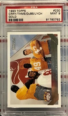 1993 TOPPS GOLD JOHN LYNCH ROOKIE, #230, DRAFT PICK, GRADED PSA MINT 9, BUCS HOF - Image 1 of 2