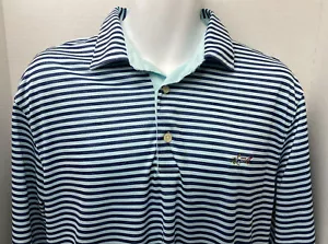 Greg Norman Play Dry Shark Herren Golf Polo Shirt Large türkis mit Streifen sehr guter Zustand schön - Bild 1 von 8