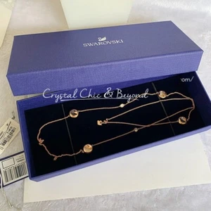 NIB AUTHENTIC SWAROVSKI Hall Swan Strandage Necklace Pendant Rose Gold 5368983 - Picture 1 of 5
