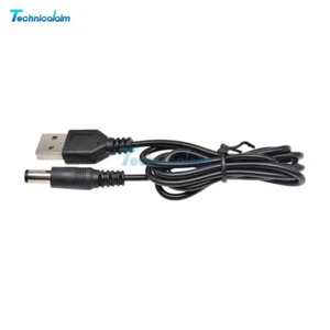 USB 2.0 Male To DC 5.5mm x 2.1mm Plug DC Power Supply Cord Socket Adapter Cable - Picture 1 of 7