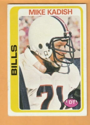 Mike Kadish Buffalo Bills 1978 Topps #148 Notre Dame Irish Grand Rapids Michigan - Image 1 of 2