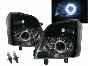 KB MK1 04-07 Pre-Facelift 2D/4D Guide LED Angel-Eye Headlight BK for ISUZU LHD - Picture 1 of 7