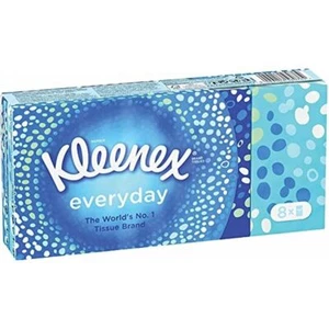 Kleenex Everyday Tissue Reisegröße Handtasche Tasche weich 8er-Pack 3-lagig je 10 Blatt - Bild 1 von 1