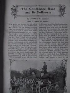 Cottesmore Hunt Foxhunting Fox Hounds Pack Rare Article 1910 Skeffington Noel - Imagen 1 de 6