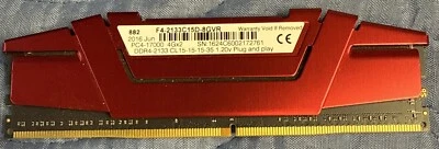 G. SKILL RIPJAWS V 4GB DDR4-2133MHz PC4-17000 1.2V SDRAM F4-2133C15D-8GVR - Image 1 of 2