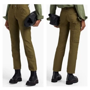 Frame Le Slouch Short Utility Straight Leg Cargo Jeans Pants Surplus Green 31 - Picture 1 of 16