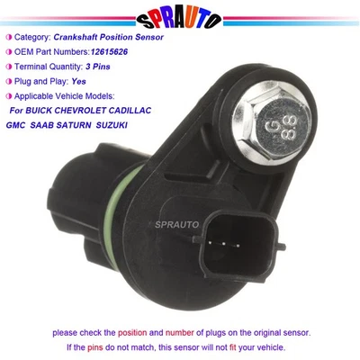 Crankshaft Position Sensor For Chevrolet Impala Equinox Colorado Terrain PC920 — 第 1/4 张图片