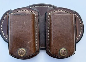 Vintage Ernie Hill Speed braun Leder Doppel Magazinträger ~ Mod. 2FDM - Bild 1 von 6