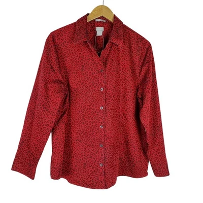 NUEVA Camisa Chicos No Iron CoolMax Abotonada Talla 2 EE. UU. 12/14 Leopardo Manga Larga Top Foto 1 de 4