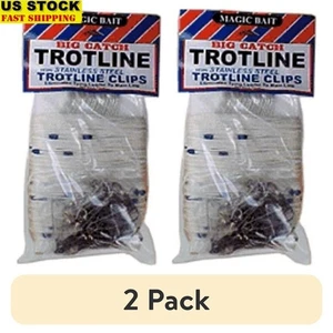 Big Catch Trotline con 25 clip in acciaio inox 150 piedi linea principale 25 ganci nuovo - Foto 1 di 12