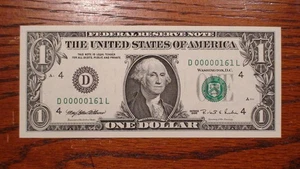 1995 ONE DOLLAR LOW 3 DIGIT SERIAL NUMBER CLEVELAND "RADAR" NOTE $1 Bill! - Picture 1 of 4
