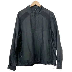 WP Weatherproof Golf Technology Mens Large 1/4 Zip Pullover Jacket Black Gray - Picture 1 of 6
