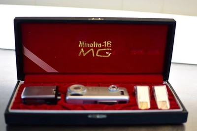 Cámara espía miniatura Minolta 16 MG-S de colección con Minolta adicional 16 mg **leer** Foto 1 de 4