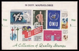 THEMATIC STAMPS - MAPS & GLOBES 50 DIFFERENT Many Large Quality Stamps - Picture 1 of 1