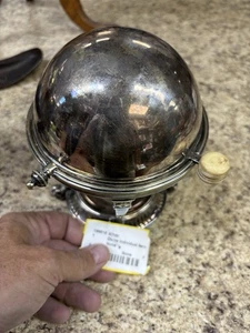 Vintage Kuppel Silber Teller Speisenwärmer mit Kerzenhalter. Gestempelt - Bild 1 von 7