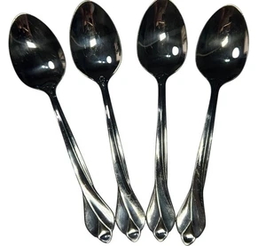 Oneida Glossy TRIBECA acciaio inox 4 cucchiaini posate USA - Foto 1 di 5