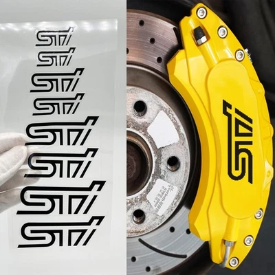 STI Brake Caliper Heat Resistant Decal Sticker Set for Subaru WRX BRZ Forester - Image 1 of 4
