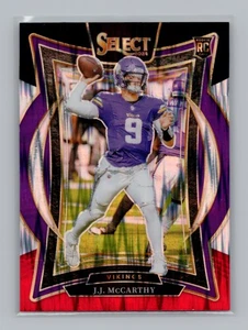 2024 Panini Select NFL #24 J.J. McCarthy RC Concourse Black & Red MIN Vikings - Picture 1 of 2