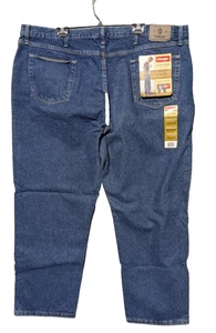 NEW  Wrangler Five Star RELAXED FIT Mens Jeans Size 48x30 Denim Blue Straight - Picture 1 of 12