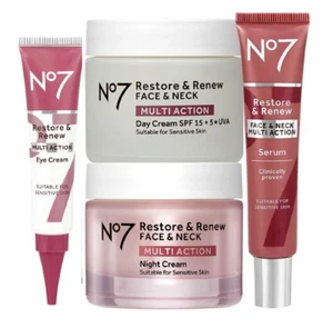 Anti-Aging Serum Restore & Renew Face/Neck Multi Ultimate System Day, Night, Eye - Picture 1 of 8