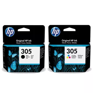 HP 305 Black & Colour Ink Cartridge For DeskJet 2710 Printer 3YM61AE 3YM60AE - Picture 1 of 1