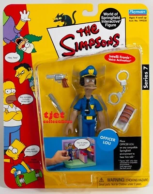 Figura de acción Los Simpson Serie 7 Oficial Lou Playmates 2001 Nueva Foto 1 de 4