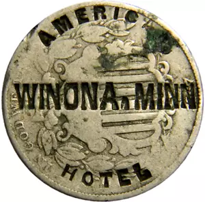 Contrasello Winona MN, AMERICAN WIMONA, MINN 1867 sin rayos níquel (03065) - Imagen 1 de 2
