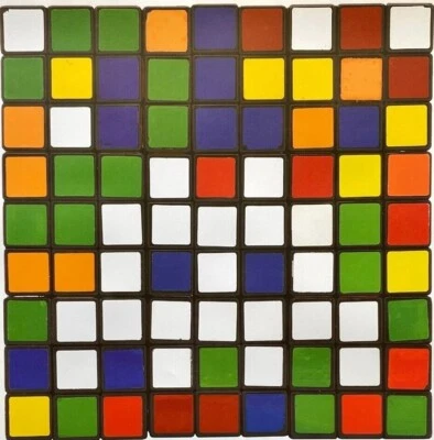 PÔSTER ORIGINAL MUSEU INVASOR ESPACIAL RUBIKCUBISTA Street Pop Art Impressão Lithofraph - Imagem 1 de 2