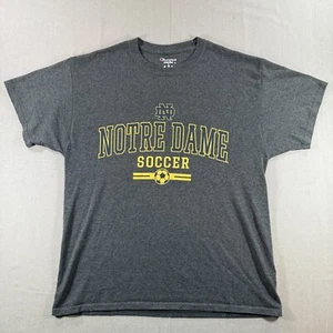 Champion Notre Dame Fighting Irish Soccer Short Sleeve T Shirt Mens Large Gray - Picture 1 of 7