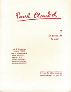 LETTRES MODERNES 245 -148 - PAUL CLAUDEL 7 - LA POESIE LA NUIT - 1970 - Picture 1 of 2