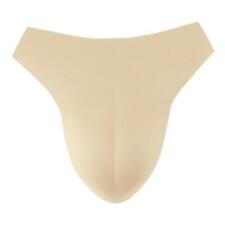 Male Fake Vagina Crossdresser Soft Briefs Underpants Gift Sexy Underwear Beige B