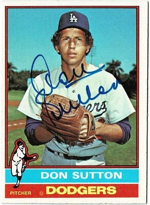 SHARP! 1976 Topps Don Sutton #530 Signed Autographed Auto Baseball Card JSA LOA! - Image 1 of 3
