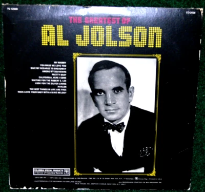 Al Jolson The Greatest Of LP Vinyl Record Album P12669 Tele House CBS 1975 - Image 1 of 4