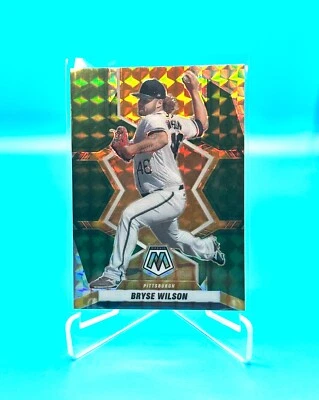 2022 Panini Mosaic Bryse Wilson🔥GREEN & YELLOW PRIZM! 🤯 #95 - Image 1 of 4