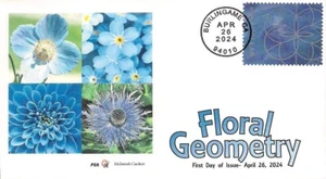 $1 Floral Geometry- 2024-FDC - McIntosh Cachets - FDOI Cancel from Official City - Picture 1 of 1