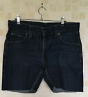 Women's Levi 604 Cut Down Denim Shorts Size W32" Blue BX8