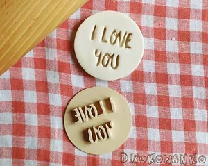 I Love You Stempelprägung Keksausstecher Gebäck Fondant Teig Keks - Bild 1 von 7